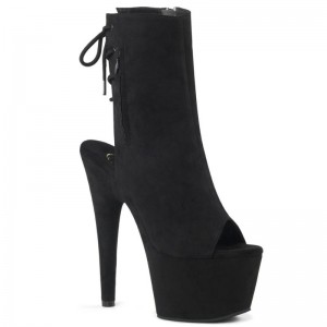 Bottines Pleaser Adore-1018FS Suede Femme Noir | PARIS FRJVQALN