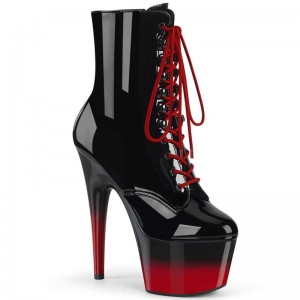 Bottines Pleaser Adore-1020BR-H Femme Noir Rouge | FRANCE FRWHDXYI