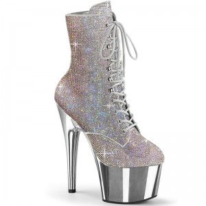 Bottines Pleaser Adore-1020CHRS Femme Multicolore Argent | FRANCE FRPOFMZD