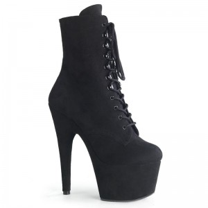 Bottines Pleaser Adore-1020FS Faux Suede Femme Noir | PARIS FRRUOHSL