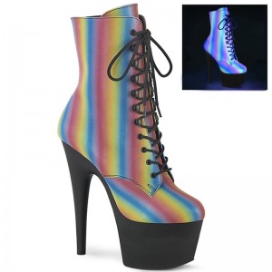 Bottines Pleaser Adore-1020REFL-02 Femme Multicolore Noir | FRANCE FRISDEXK