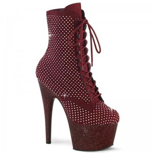 Bottines Pleaser Adore-1020RM Femme Bordeaux | FRANCE FROGHDQL