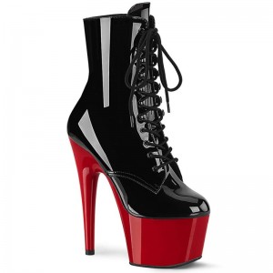 Bottines Pleaser Adore-1020 Femme Noir Rouge | FRANCE FRVZGATB