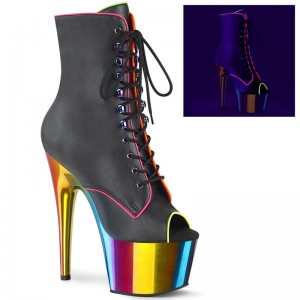 Bottines Pleaser Adore-1021RC-02 Vegan Leather Femme Noir Multicolore | PARIS FRLUBWDG