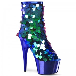 Bottines Pleaser Adore-1031SSQ Femme Vert Bleu | PARIS FRGMIJYH