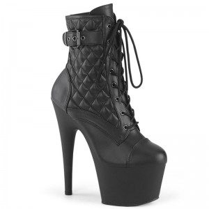 Bottines Pleaser Adore-1033 Vegan Leather Femme Noir | PARIS FRNTMBXO