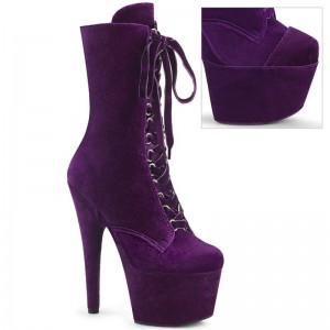 Bottines Pleaser Adore-1045VEL Femme Violette | FRANCE FRXIWZOH