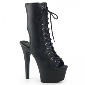 Bottines Pleaser Aspire-1016 Vegan Leather Femme Noir | PARIS FRDTFENI