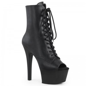 Bottines Pleaser Aspire-1021 Vegan Leather Femme Noir | PARIS FRJLOIFU