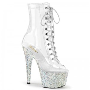 Bottines Pleaser Bejeweled-1021C-7 Femme Argent | FRANCE FREBPWFD