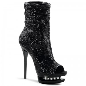 Bottines Pleaser Blondie-R-1008 Femme Noir | PARIS FRAVFBPI