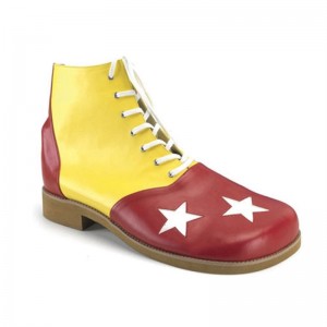 Bottines Pleaser Clown-02 Femme Jaune Rouge | FRANCE FRLYHECA