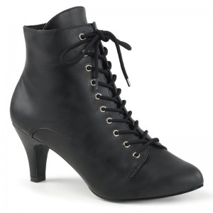 Bottines Pleaser Divine-1020 Vegan Leather Femme Noir | PARIS FRXOMUQF