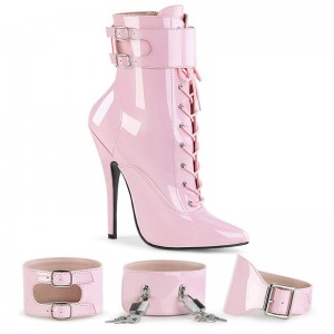 Bottines Pleaser Domina-1023 Femme Rose | FRANCE FRUFXQBI