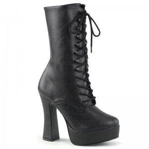 Bottines Pleaser Electra-1020 Vegan Leather Femme Noir | PARIS FREGFRPQ