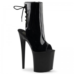 Bottines Pleaser Flamingo-1018 Femme Noir | FRANCE FRBZOIPT