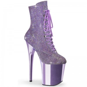 Bottines Pleaser Flamingo-1020CHRS Femme Violette | PARIS FROYVHNB