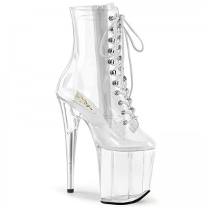 Bottines Pleaser Flamingo-1020C Femme Clear | FRANCE FRALDTEV