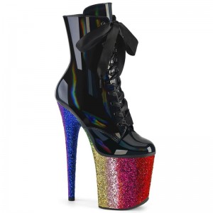 Bottines Pleaser Flamingo-1020HG Femme Noir Multicolore | FRANCE FRIRPTZL