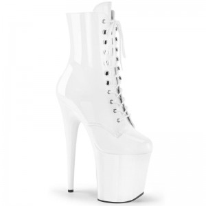 Bottines Pleaser Flamingo-1020 Femme Blanche | PARIS FRMKAROT