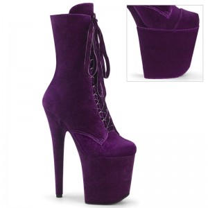 Bottines Pleaser Flamingo-1045VEL Femme Violette | PARIS FRFMOUHJ