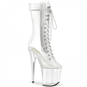 Bottines Pleaser Flamingo-1050C Femme Clear | FRANCE FRMTSJWU