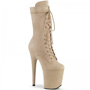 Bottines Pleaser Flamingo-1050FS Femme Beige | PARIS FRXURIAF