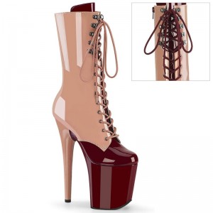 Bottines Pleaser Flamingo-1054DC Femme Rose Bordeaux | PARIS FRZTWHAP