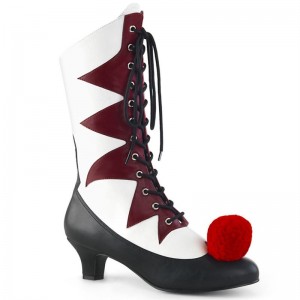 Bottines Pleaser It-120 Femme Blanche Bordeaux | FRANCE FRZQWETF