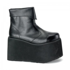 Bottines Pleaser Monster-02 Vegan Leather Femme Noir | FRANCE FRILGPWE