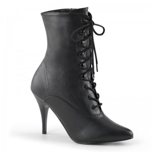 Bottines Pleaser Vanity-1020 Vegan Leather Femme Noir | FRANCE FRGKDCBX