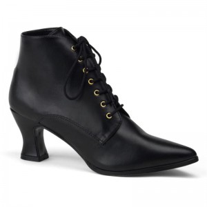 Bottines Pleaser Victorian-35 Femme Noir | FRANCE FRHOKDVC