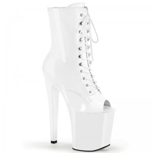 Bottines Pleaser Xtreme-1021 Femme Blanche | FRANCE FRDZQJTW