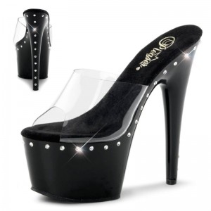 Claquette Plateforme Pleaser Adore-701LS Femme Noir | FRANCE FRVYHAQC