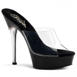 Claquette Plateforme Pleaser Allure-601 Femme Noir | PARIS FRBRFXWT