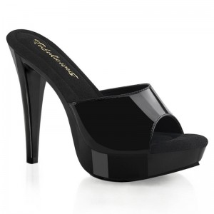 Claquette Plateforme Pleaser Cocktail-501 Femme Noir | FRANCE FRWXUHGD