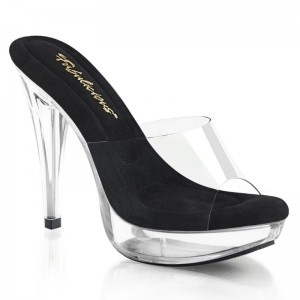 Claquette Plateforme Pleaser Cocktail-501 Femme Noir | FRANCE FRGQZTCJ