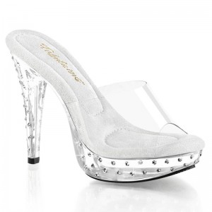 Claquette Plateforme Pleaser Cocktail-501SDT Femme Clear | PARIS FREUNDPH