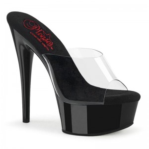 Claquette Plateforme Pleaser Excite-601 Femme Noir | FRANCE FRQUOWJN