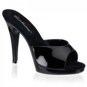 Claquette Plateforme Pleaser Flair-401-2 Femme Noir | PARIS FRTGOSQR