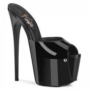 Claquette Plateforme Pleaser Jubilant-01 Femme Noir | FRANCE FRNWXOVL