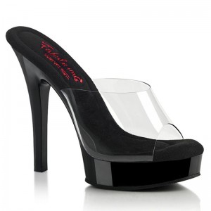 Claquette Plateforme Pleaser Majesty-501 Femme Noir | FRANCE FRFMLEGN