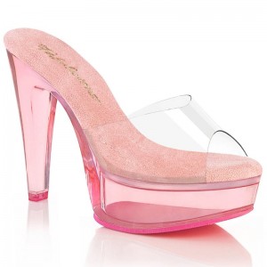 Claquette Plateforme Pleaser Martini-501 Femme Rose | PARIS FRCQIVUR