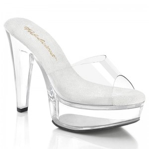 Claquette Plateforme Pleaser Martini-501 Femme Clear | PARIS FRRSGAZL