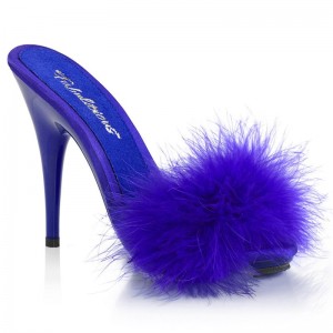 Claquette Plateforme Pleaser Poise-501F Femme Bleu | PARIS FRGRZCHB