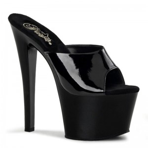 Claquette Plateforme Pleaser Sky-301 Femme Noir | PARIS FRRPJHMX