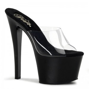 Claquette Plateforme Pleaser Sky-301 Femme Noir | FRANCE FRVBHNYE