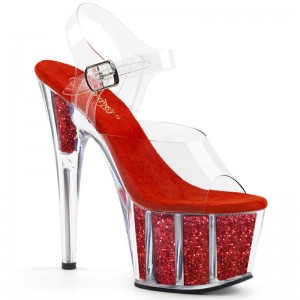 Talons Pleaser Adore-708G Femme Rouge | PARIS FRXLFASJ