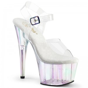 Talons Pleaser Adore-708HT Femme Clear | PARIS FRLVJTKG