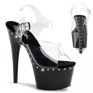 Talons Pleaser Adore-708LS Femme Noir | PARIS FRTXRFOV